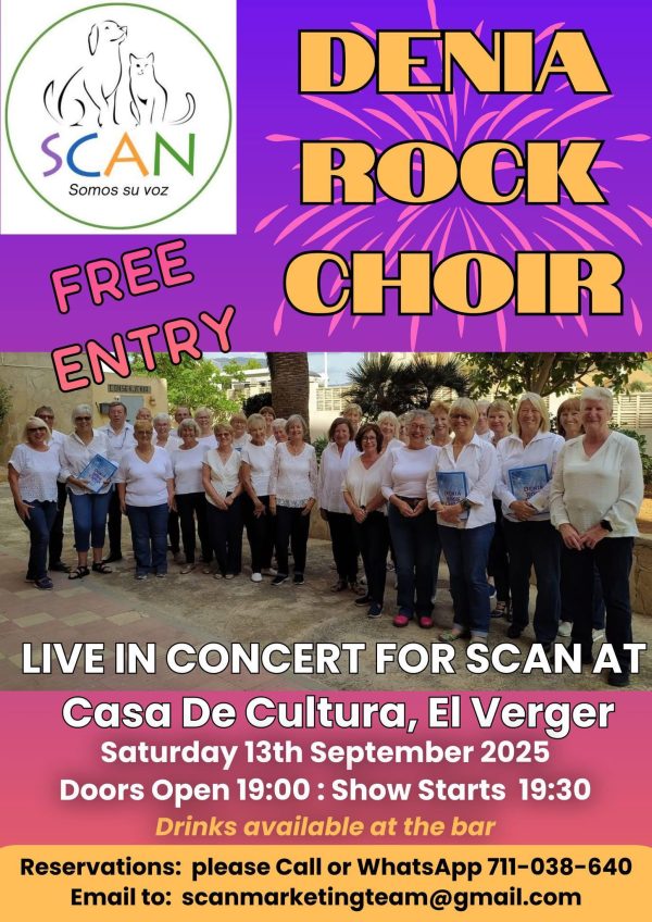 Denia Rock Choir Live Concert for Scan